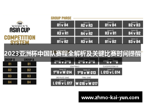 2023亚洲杯中国队赛程全解析及关键比赛时间提醒
