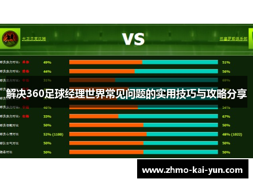 解决360足球经理世界常见问题的实用技巧与攻略分享